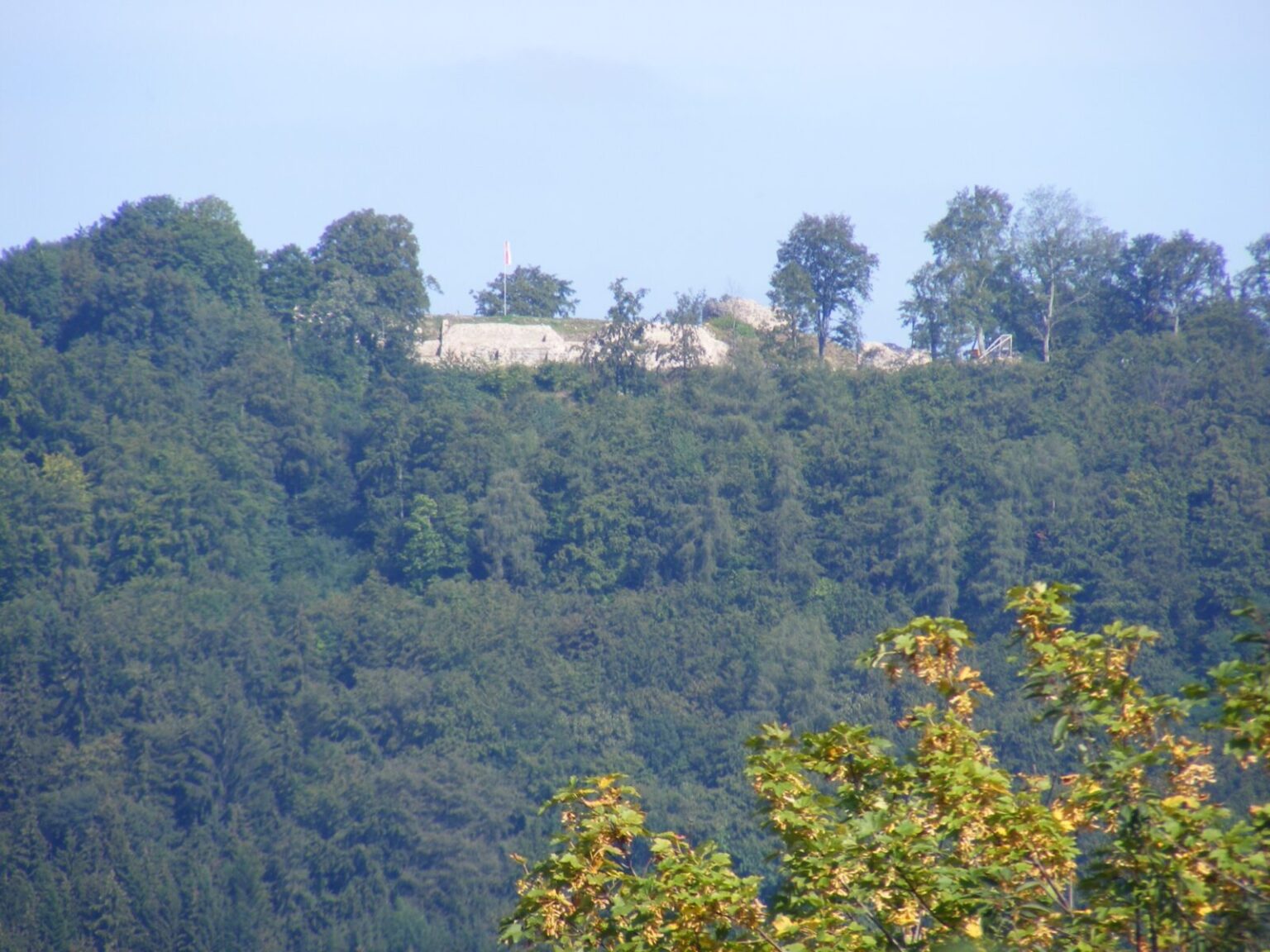 Blick auf die Ruine Osterburg aus der Ferne